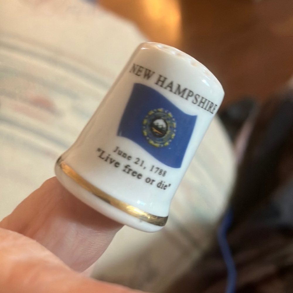 New Hampshire Souvenir Thimble